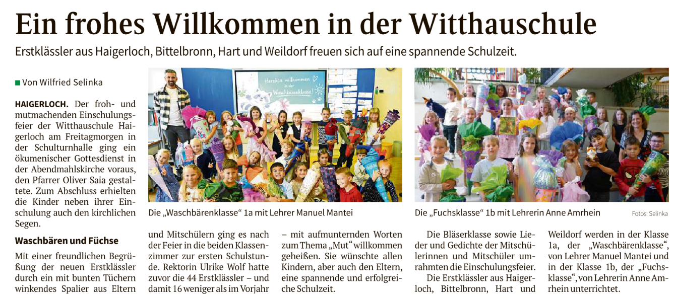 Einschulung 2026/2027